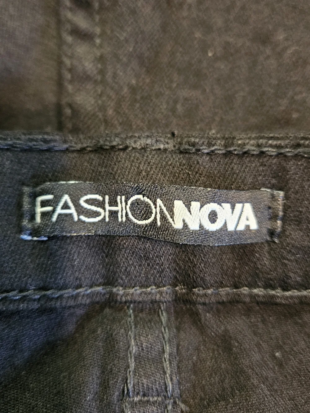 NWT Fashion Nova Black Distressed Denim Shorts